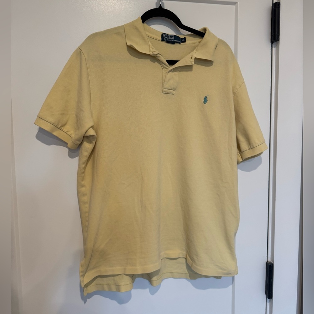 Ralph Lauren Men's Polo Shirt in Soft Yellow